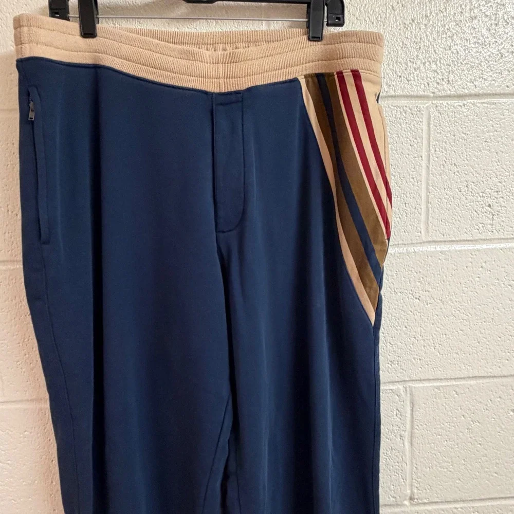 BRS Nike Mens Blue Ribbon Sports Retro Stripe Sweatpants Navy XL 36x33 Street